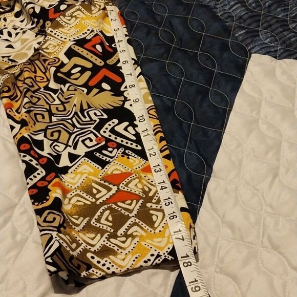 Kaktus Wearable Art woman's geometric tribal pattern lightweight button jacket L - Picture 13 of 14